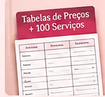 Tabela de serviços de costura